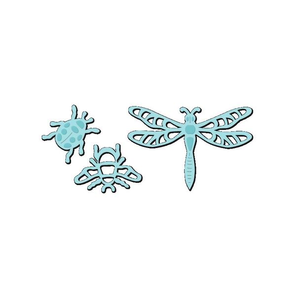 Sweet Dixie Garden Creatures Die, Metal, Grey, 5.3x7.7x0.1 cm
