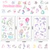 ACWOO Unicorn Temporary Tattoos, 30 Sheets Unicorn Mermaid Temporary Tattoo Stickers for Kids, 350+ Patterns Waterproof Removable, Birthday Party Bag Filler