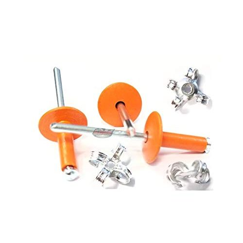 Racer's Speed Shop Orange 3/16" Rivet Large Head Exploding Banana Peel Aluminum Pop Rivets 50 Pack