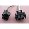 2 LOT Molex 2-Pin Black Wire Connectors plus wires 1 male/female locking 2 sets