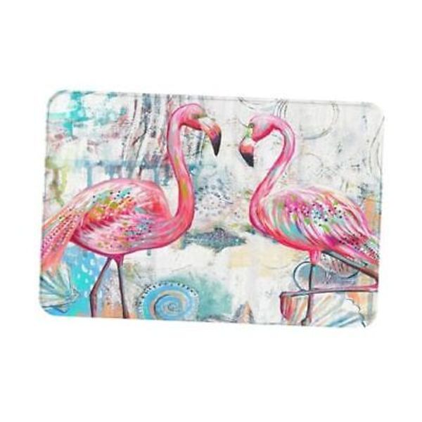 Flamingo Bath Mat Non Slip Door Mat Rug Quick Dry 16"x24" Pink Flamingos