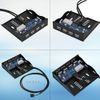 Richer-R USB 2.0 Front Panel Floppy Disk Bay, Multi-functional USB 2.0 Front Panel 3.5'' Floppy Bay 9 Pin to 4 Interface USB 2.0 HUB