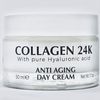Delfanti • COLLAGEN 24K • Anti-Aging DUO pack • Day Cream jar PLUS Night Cream jar• Face and Neck Moisturizers with pure Hyaluronic Acid • Made in Italy