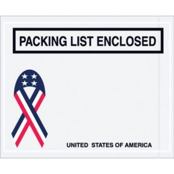 4 1/2 x 5 1/2" U.S.A. Ribbon "Packing List" Envelopes