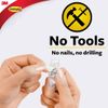 Command Outdoor Mini Hooks, 6 Mini Hooks and 8 Small Adhesive Strips, Transparent - Damage Free Hanging
