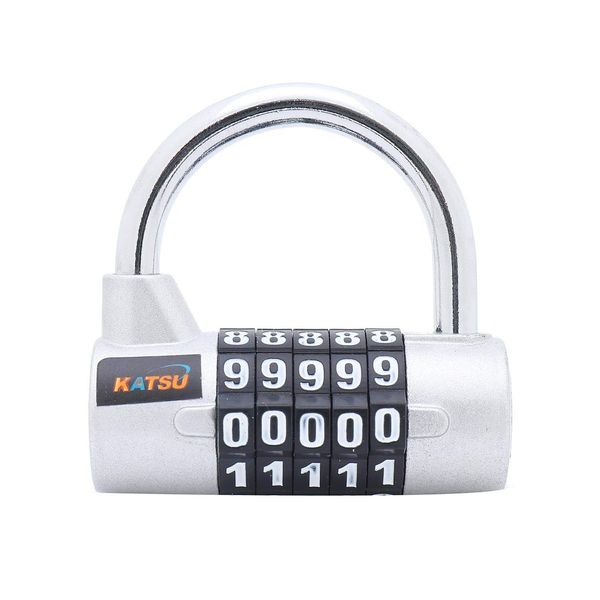 KATSU Digital Pad Lock Professional 5 Digits Silver