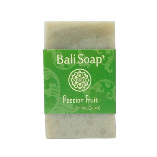 Bali Soap - Passion Fruit Natural Soap - Bar Soap for Men & Women - Bath, Body and Face Soap - Vegan, Handmade, Exfoliating Soap - 3 Pack, 3.5 Oz each