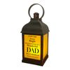 Personalised Dad In Loving Memory Graveside Lantern Gift With Flame Effect Bronze