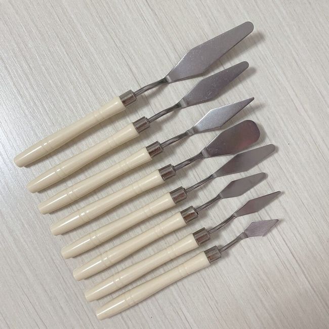 6pcs/lot Plastic Palette Knives Set Spatula Gouache Supplies for