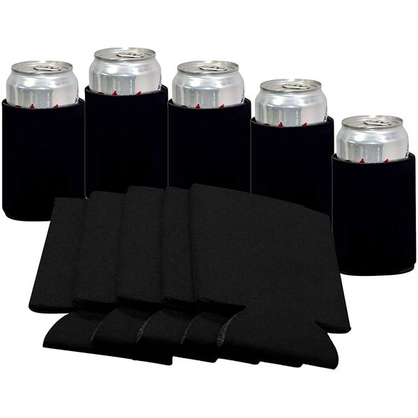 Can Sleeves, 10 Pack Insulated Beer Can Cooler Sleeve Covers, Collapsible Reusable Drink Coke Sleeve Covers for Home Office Bar Birthday Weddings Party Favors