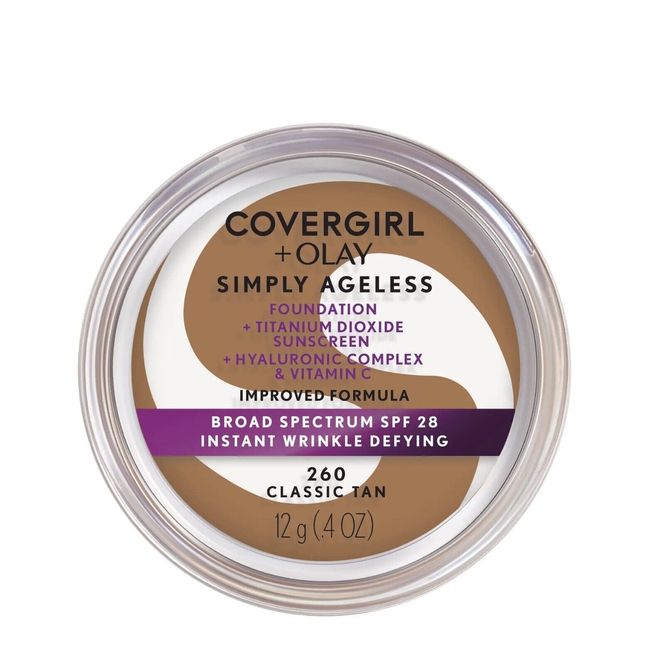 Covergirl + Olay Simply Ageless Foundation SPF 28 CLASSIC TAN 260 New & Sealed