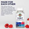 Kal 1000 Iu D-3 & K2 Tablets, Raspberry, 60 Count (Pack of 1)