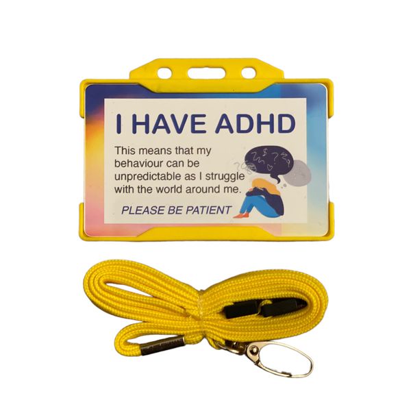 I Have ADHD Lanyard - Available in Seven Colours (Orange)