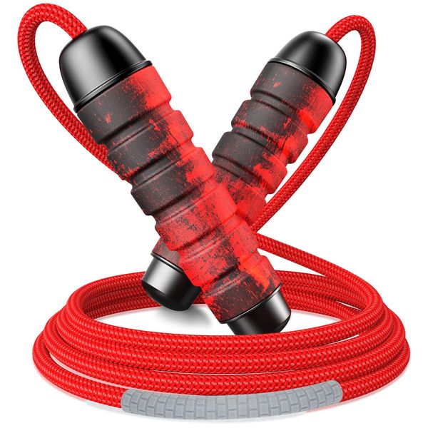 CIRYCASE Springseil, 3M Frei Einstellbares & Langlebiges Seilspringen Erwachsene Fitness mit 360°-Kugellager, Verdrehungsfrei, Memory Foam-Griffe, Rutschfestes Jump Rope Trainingsseile mit Tragtasche