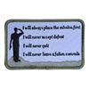 SOLDIER'S CREED SWAT MILITARY ARMY TACTICAL HOOK MORALE PATCH