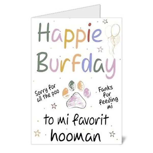 🐕‍🦺 FUNNY HAPPY BIRTHDAY Card Mom Dad Wife Husband Friend From PET Dog Cat