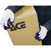 ACE AG869 Rubberized Gloves, 10 Pairs, One Size, Blue