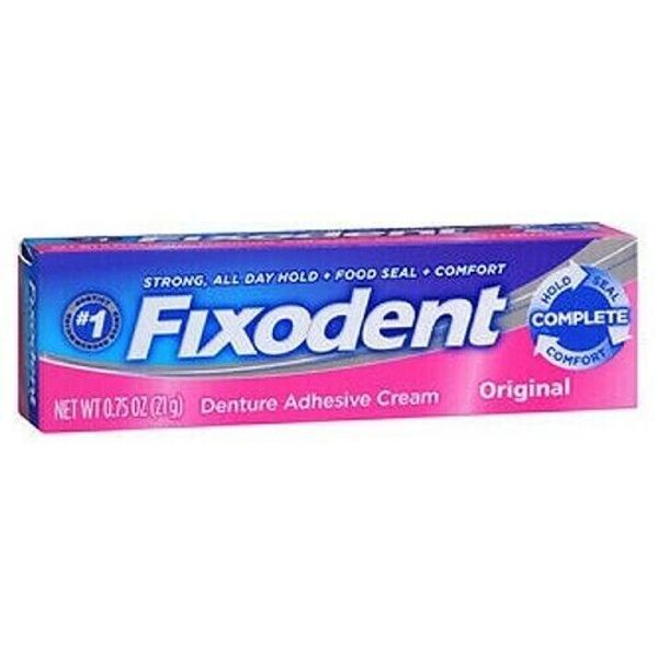 Fixodent Denture Adhesive Cream Original 0.75 Oz