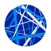 Medium Blue and White Geometric Strips Cut Out Pattern PopSockets Swappable PopGrip