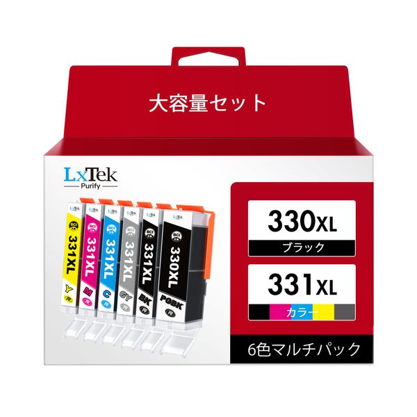 LxTek Purify BCI-331XL BCI-330XL Compatible Ink Cartridge for Canon 330 331 6 Color Multipack BCI-331+330/6MP Ink Compatible with PIXUS TS8530 TS8630 TS8730 High Yield Set