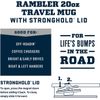 YETI Rambler Travel Mug, Rescue Red, 20 oz