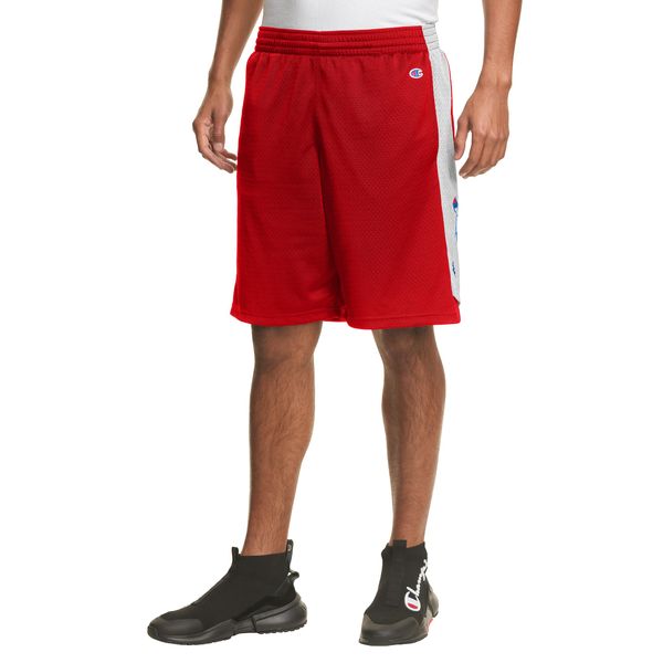 Champion Men's Mesh Basketball Short, Scarlet, Small