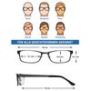Edison & King “Elements” reading glasses, metal, small frame, with premium lenses (Black, +1,50 dpt)