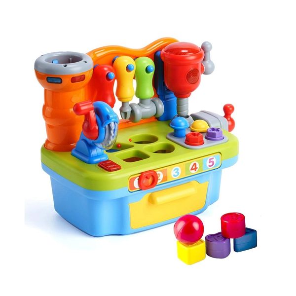 Woby Multifunctional Musical Learning Tool Workbench Toy Set for Kids with Sh...