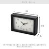 LOWYA Table Clock, Wall Mounted, Sweep Type, Compact, Quiet, Simple, Stylish, Black