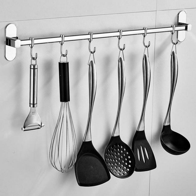 Punch-free Kitchen Racks Storage Rack With Hooks – URBAN