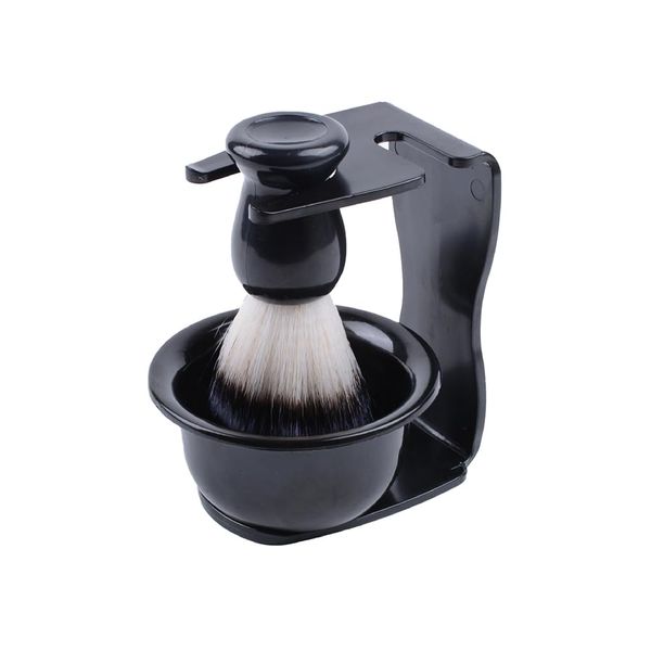 Aiweijia Shaving Brush Set,3 in 1 Shaving Kit for Men Hair Beard Brush with Stand Shaver Holder and Shaving Bowl for Father Day Gifts