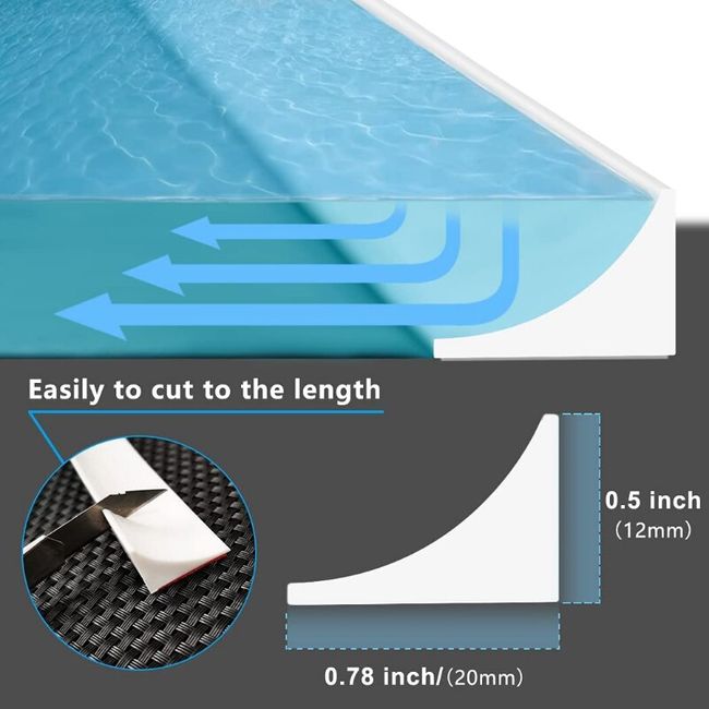 Bathroom Rubber Water Stopper Shower Flood Barrier Silicone Water Blocker  Dry and Wet Separation Strip - China Waterstop, Silicone Waterstop