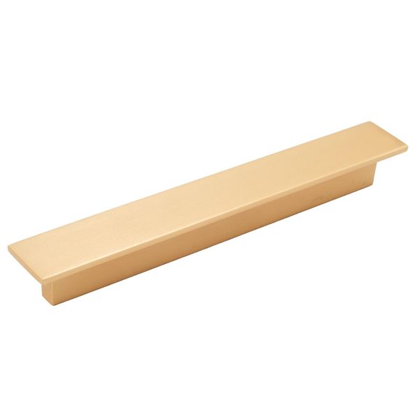 Mesa Cabinet Pull, 128 Millimeters, Satin Brass by Stone Harbor Hardware