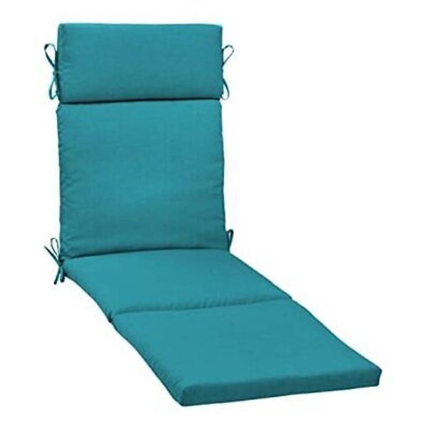 Outdoor Chaise Cushion, 21 x 72, Rain-Proof, Fade Lake Blue Leala 72 x 21