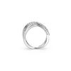 Swarovski Twist ring, White, Rhodium plated, 55