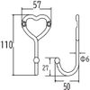 Fujitec Linear Heart Hook 75507