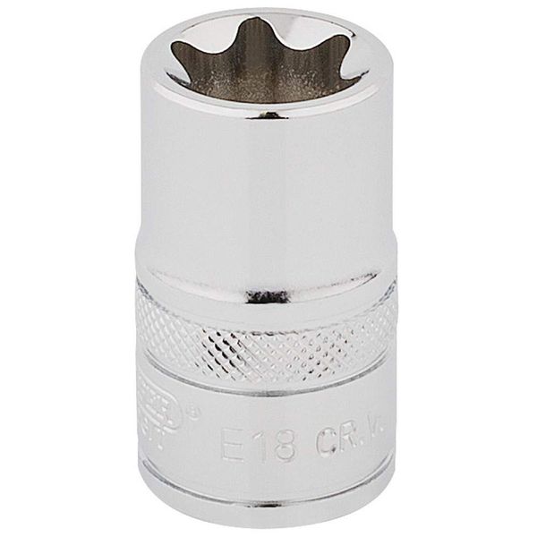 Draper 34340 TX-Star 1/2 Inch Square Drive E18 Socket