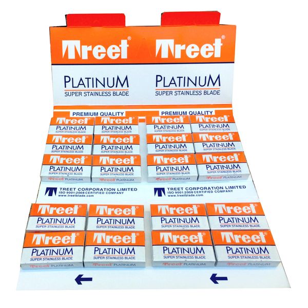 Treet Platinum Super Stainless Double Edge Razor Blades (200 blades)