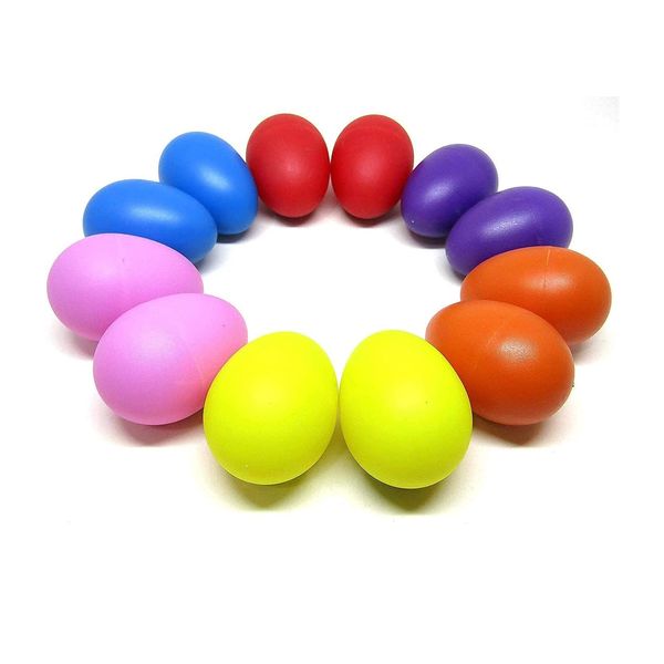 Yoshino Yugudani 6 Colors Egg Shaker, Egg, Maracas, Children, Educational Toy, Play Musical Instrument, Set of 12