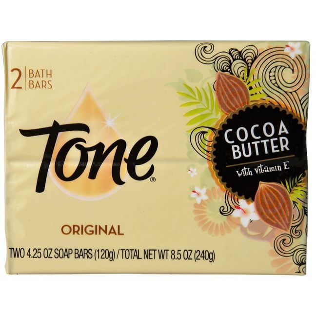 Tone Bath Bars, Cocoa Butter 4.25 Oz Bars, 2 EA