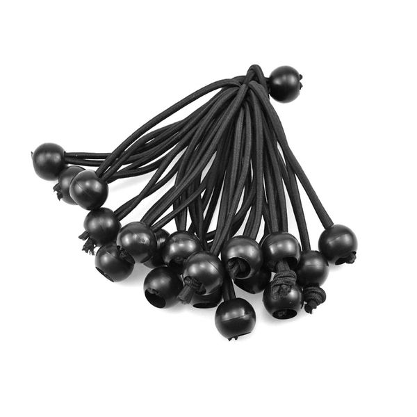 20pcs Bungee Cords with Balls Elastic Ball Ties Down Cord Tarp Bungee Cord Tarpaulin Bungees Ball for Banner, Pavilions, Tent Tarps, Tent Bungee Hooks, Tarpaulin Holder, Flag Poles, Tent Accessories