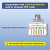 VCE RJ45 Connector Pass Through Cat6 25 Pack, Ethernet RJ45 Plug Gold Plated for Cat6/Cat5/Cat5e UTP Solid & Stranded Network Cable