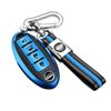 Full Cover TPU Leather Blue Keyless Entry Key Holder Shell Case For Nissan