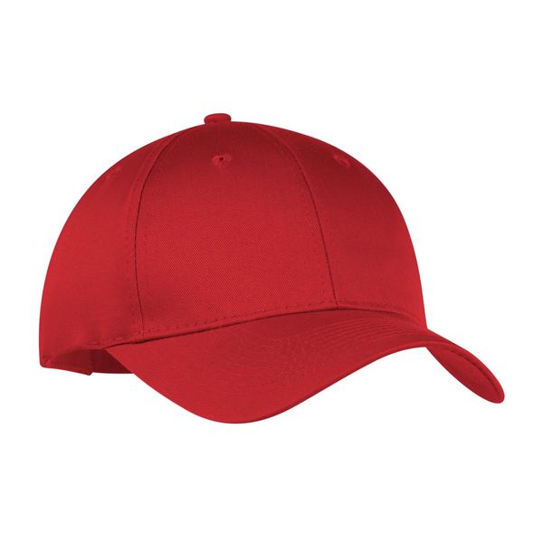 Port & Company Men's Six Panel Twill Cap OSFA Red