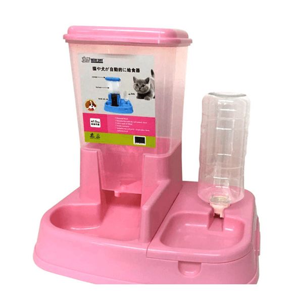 Smartpaws Automatic Pet Feeder: Effortless Feeding For Your Furry Friend - Pink