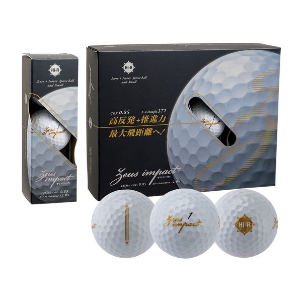 Casco Zeus Impact 3 Golf Ball, White