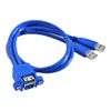 chenyang USB 3.0 Front Panel Header 2 Male to 2 Female Extension Cable 0.5M with Panel Mount Screw