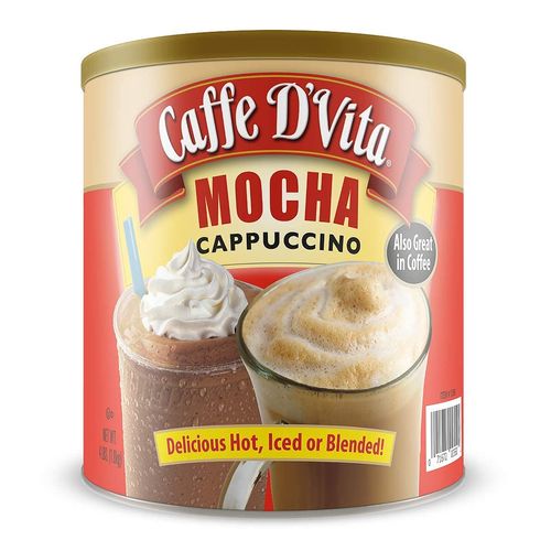Caffe D Vita Mocha Cappuccino Mix 4 lb Can 64 oz