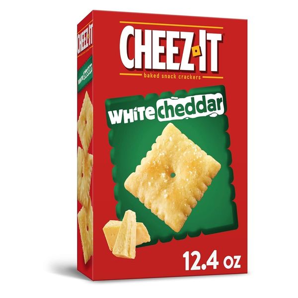 Cheez-It Baked Snack Cheese Crackers, White Cheddar, 12.4 oz Box