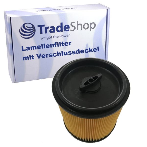Trade-Shop Faltenfilter kompatibel mit Lidl/Parkside PNTS 1250 F5, 1300 A1, 1300 B2, 1300 C3 - Filter, Patronenfilter